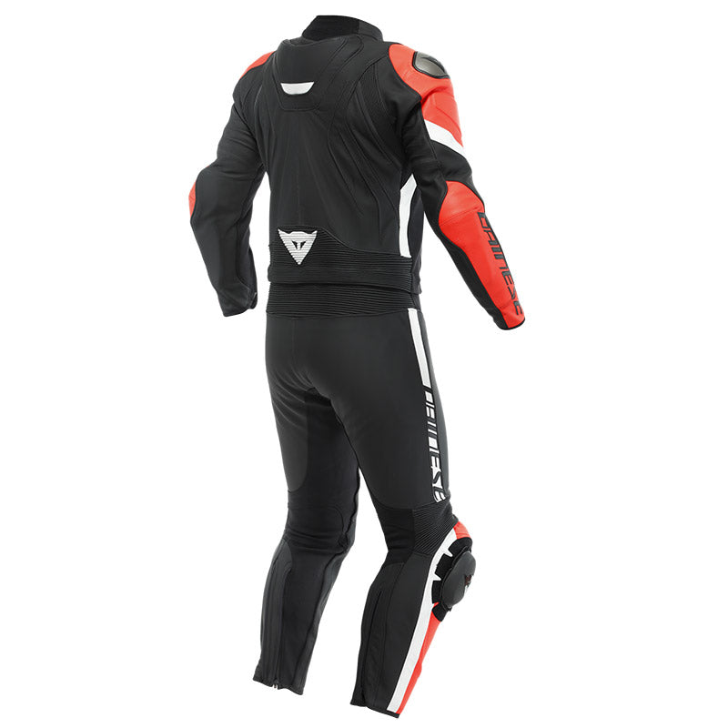 TUTA DIVISIBILE IN PELLE DAINESE AVRO 4 2PCS NERA ROSSA
