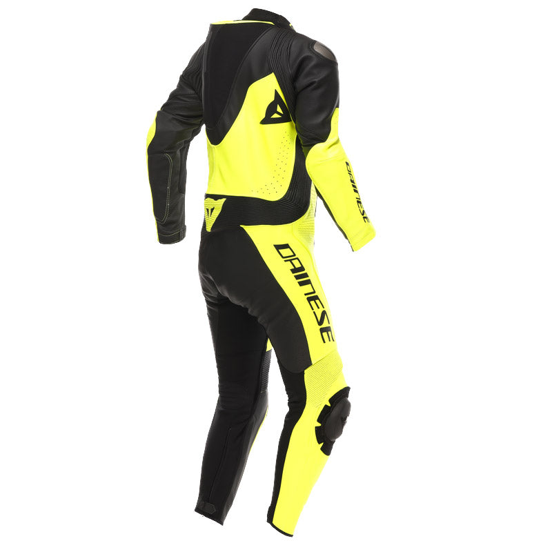 TUTA INTERA IN PELLE DAINESE DEMON SPRINT TRAFORATA NERA GIALLA