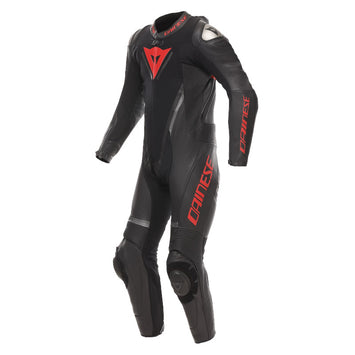 TUTA INTERA IN PELLE DAINESE DEMON SPRINT TRAFORATA NERA ROSSA