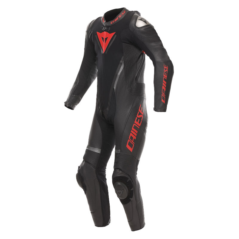 TUTA INTERA IN PELLE DAINESE DEMON SPRINT TRAFORATA NERA ROSSA