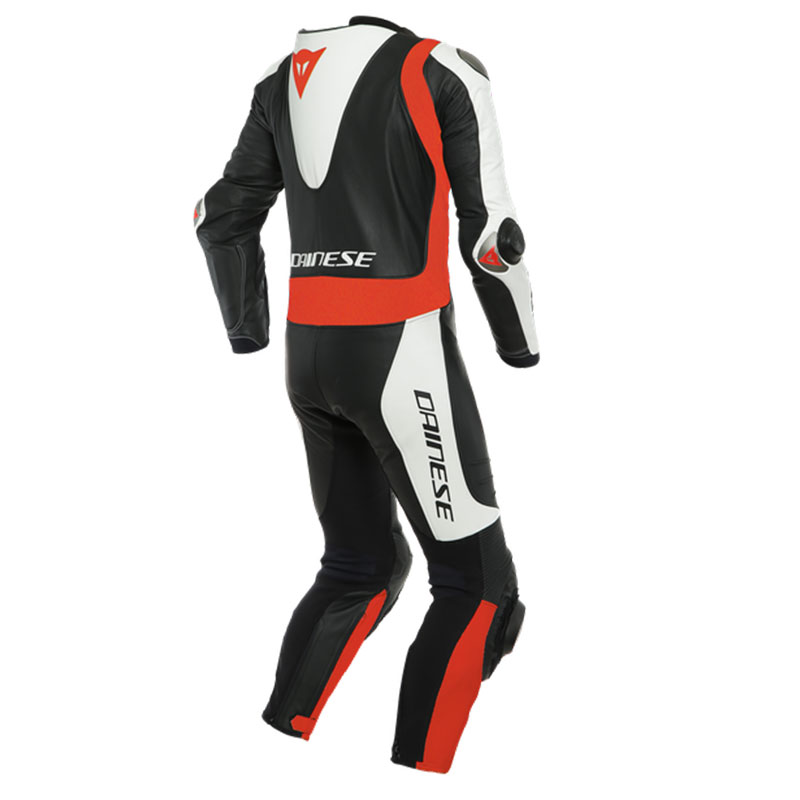 TUTA INTERA IN PELLE DAINESE LAGUNA SECA 5 BIANCA NERA ROSSA