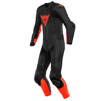 TUTA INTERA IN PELLE DAINESE LAGUNA SECA 5 NERA ROSSA