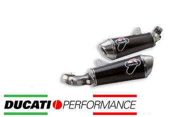 Termignoni racing carbon exhaust pipe for Ducati Monster 1100 S, lightweight and high-performance motorcycle muffler.