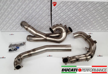Termignoni large diameter collector pipes for Ducati Streetfighter 1098, model Ø70, part number 96313010B, visible in the image.