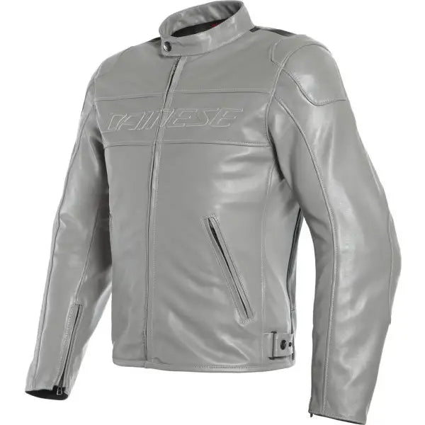 GIACCA IN PELLE DAINESE MODELLO BARDO GRIGIO NERO