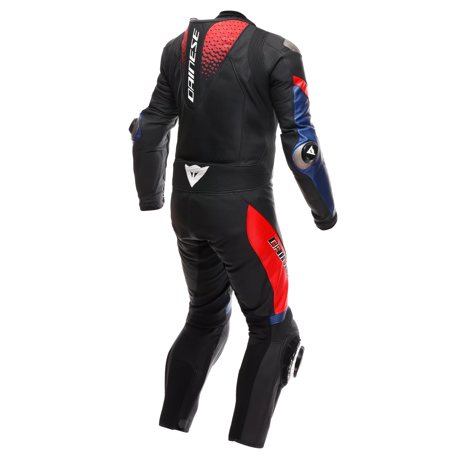 TUTA INTERA IN PELLE DAINESE LAGUNA SECA 6 TRAFORATA BLU ROSSA