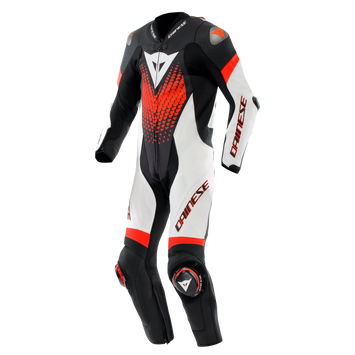 TUTA INTERA IN PELLE DAINESE LAGUNA SECA 6 TRAFORATA ROSSA