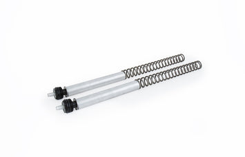 Ohlins fork cartridge for Suzuki DL 650 V-Strom (2018-2025) motorcycle, showing the high-performance suspension component.