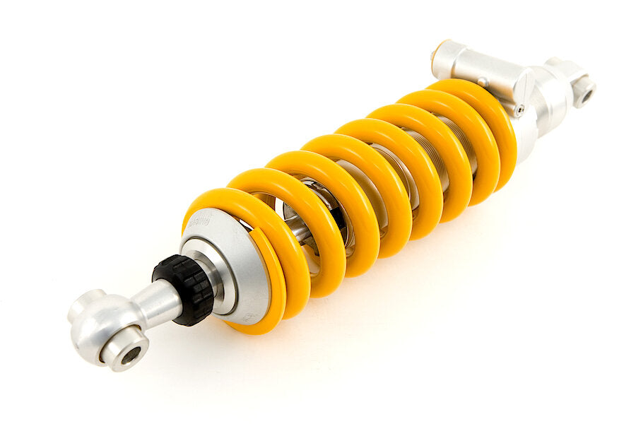 OHLINS S46DR1B rear shock absorber for Ducati Monster 937/Plus 2021-24, showcasing its sleek design and durable construction.