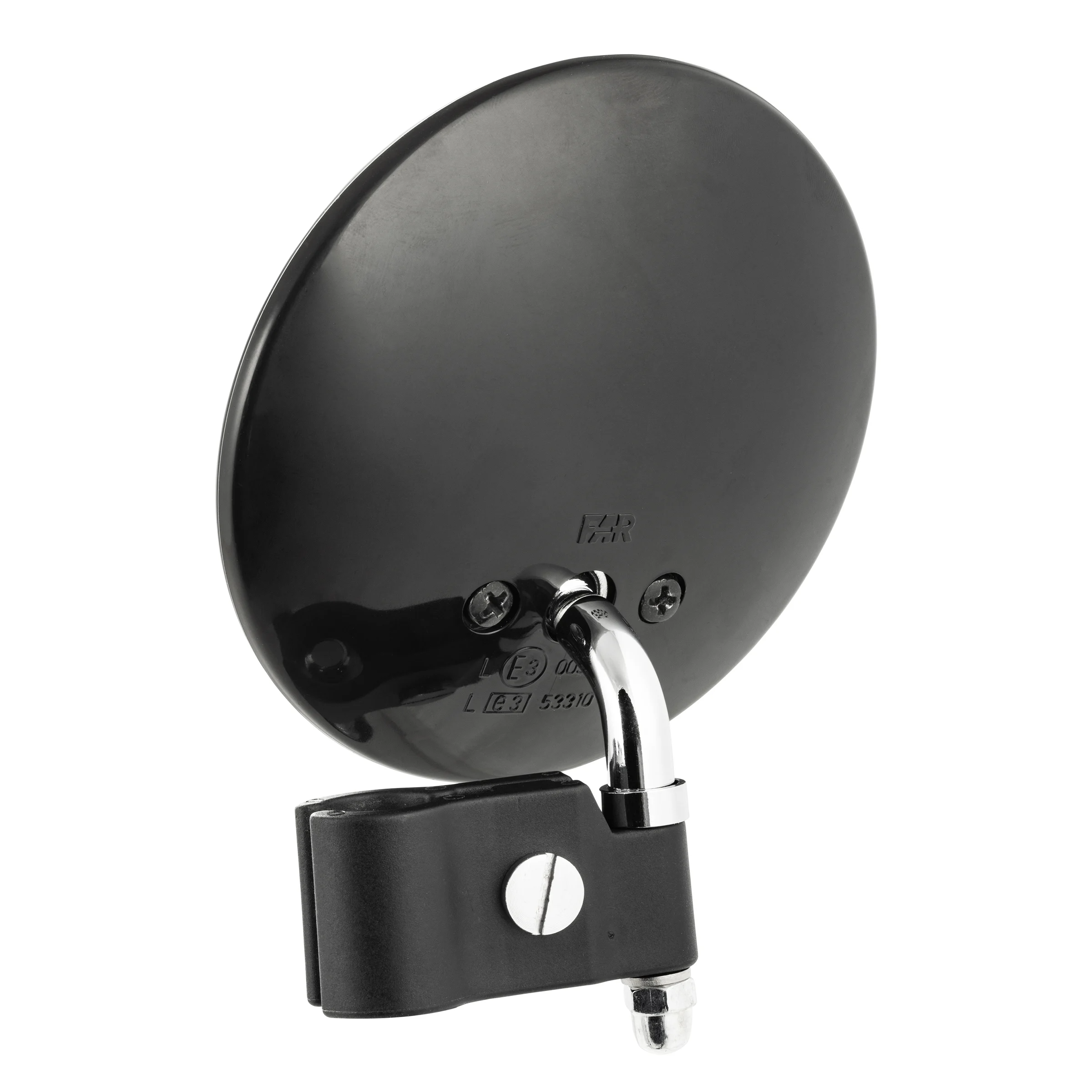FAR MIRROR RIGHT/LEFT WITH BANDONE VESPA-LAMBRETTA CHROME BLACK SCOOTER BIKE