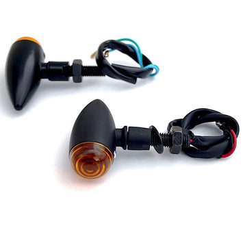 FAR UNIVERSAL INDICATORS MOTORCYCLE BLACK SIDE LIGHTS