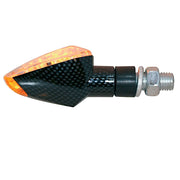FAR COPPIA MICRO INDICATORI MOTO VETRO BIANCO LAMPADA ARANCIONE FRECCE