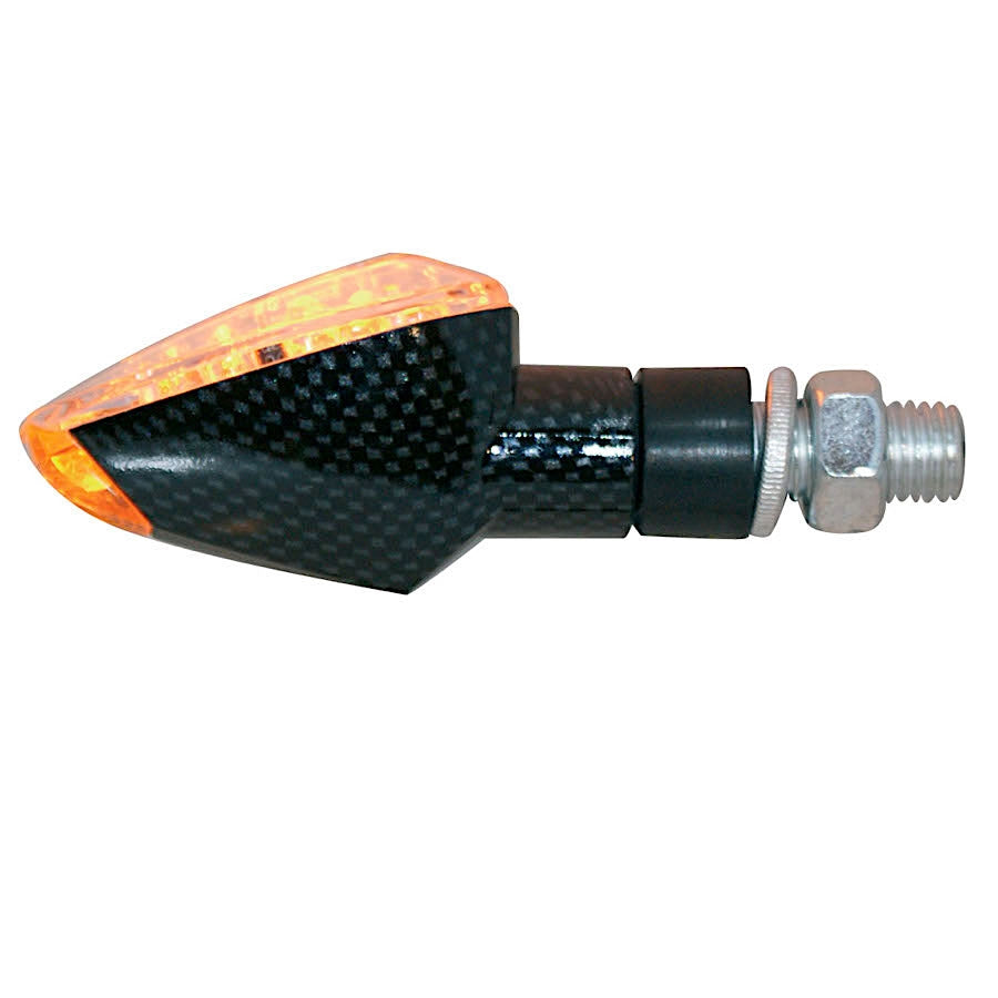 FAR COPPIA MICRO INDICATORI MOTO VETRO BIANCO LAMPADA ARANCIONE FRECCE