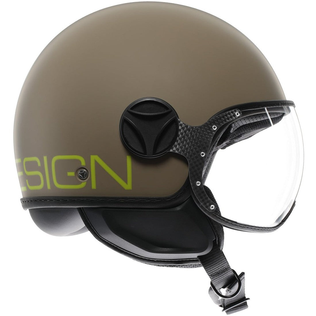 CASCO JET MOMO DESIGN FGTR CLASSIC SABBIA/LIME - Sestamarcia Racing Part Italia S.r.l.
