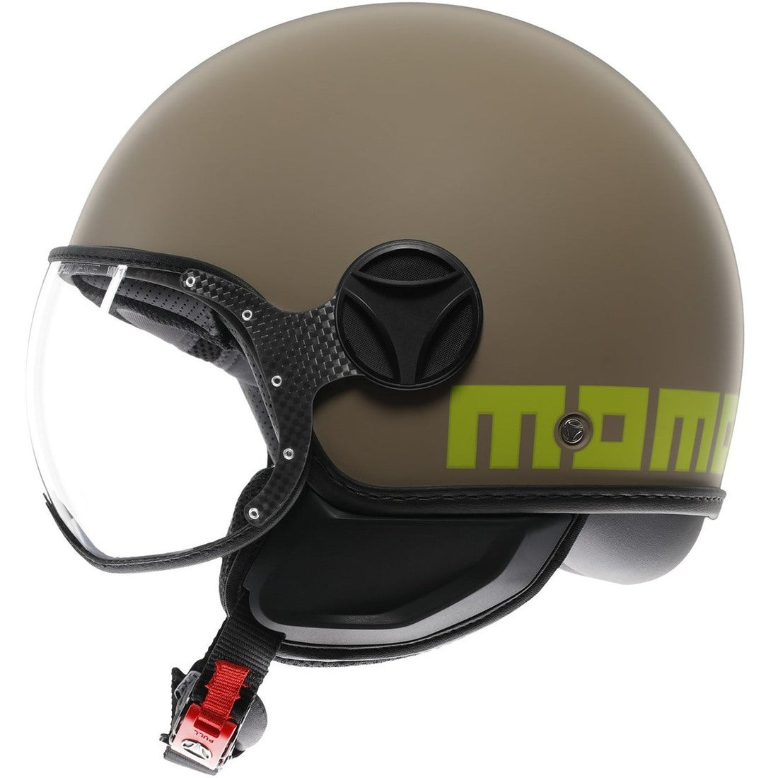 CASCO JET MOMO DESIGN FGTR CLASSIC SABBIA/LIME - Sestamarcia Racing Part Italia S.r.l.