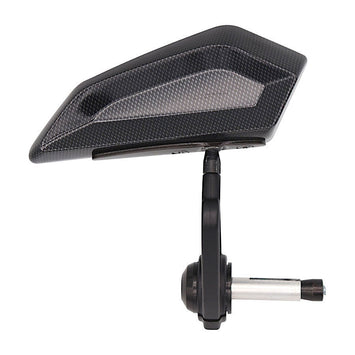 FAR UNIVERSAL REAR VIEW MIRROR NEW MINIMAL SHORT RIGHT CARBON LOOK BLUE GLASS
