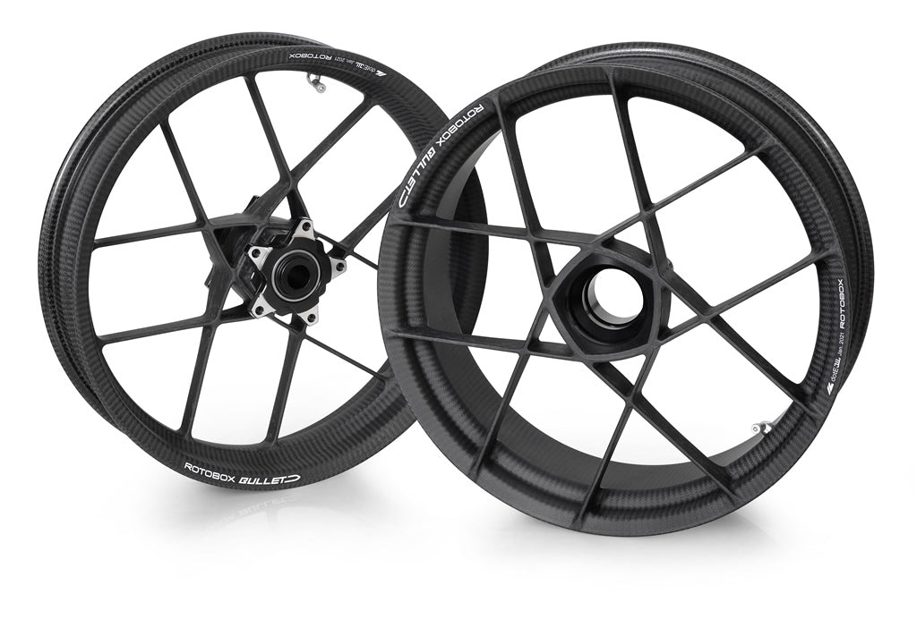 COPPIA CERCHI CARBONIO OPACO ROTOBOX BULLET 17"X3,5"/6"  DUCATI MH900e