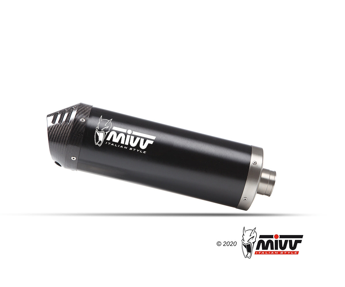 TERMINALE DI SCARICO IN ACCIAIO INOX NERO MIVV OVAL QJ MOTOR SRT 700 / X 2024