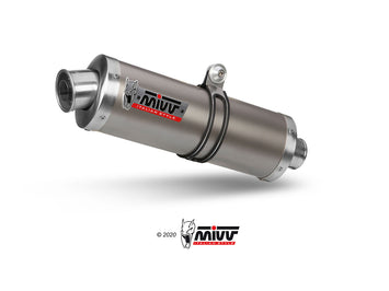 Terminale Di Scarico In Titanio Racing Mivv Oval Aprilia Rsv 1000 1998-2003