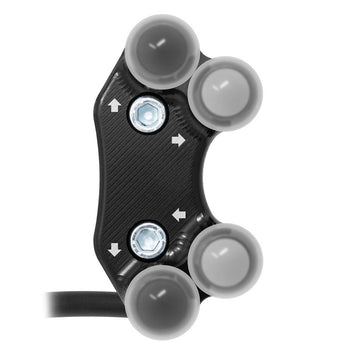 Pulsantiera Moto Jetprime Aprilia Tuareg 660 2021-24 Nero