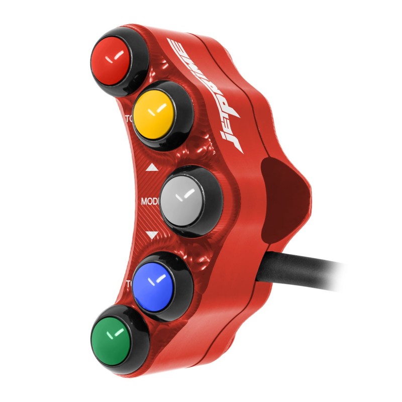 Pulsantiera Moto Jetprime Ducati Panigale 1199 R 2012-15 Rosso - vista 2