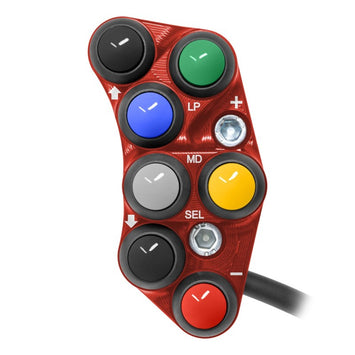 JETPRIME LEFT RACING HANDLEBAR SWITCH FOR DUCATI PANIGALE V4 R 2019-24 (RED)