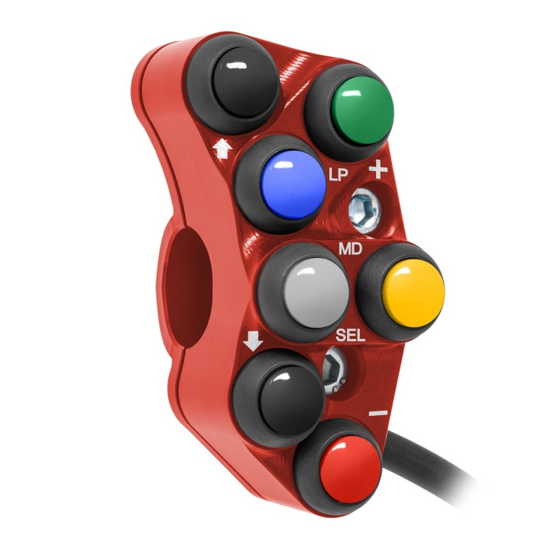 JETPRIME LEFT RACING HANDLEBAR SWITCH FOR DUCATI PANIGALE V4 2018-24 (RED)