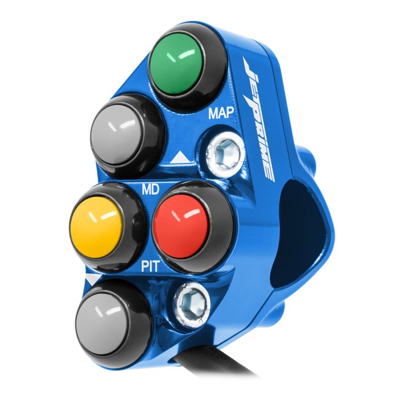 Pulsantiera Sinistra Racing Jetprime Yamaha YZF-R1 2020-22 Blu - vista 2