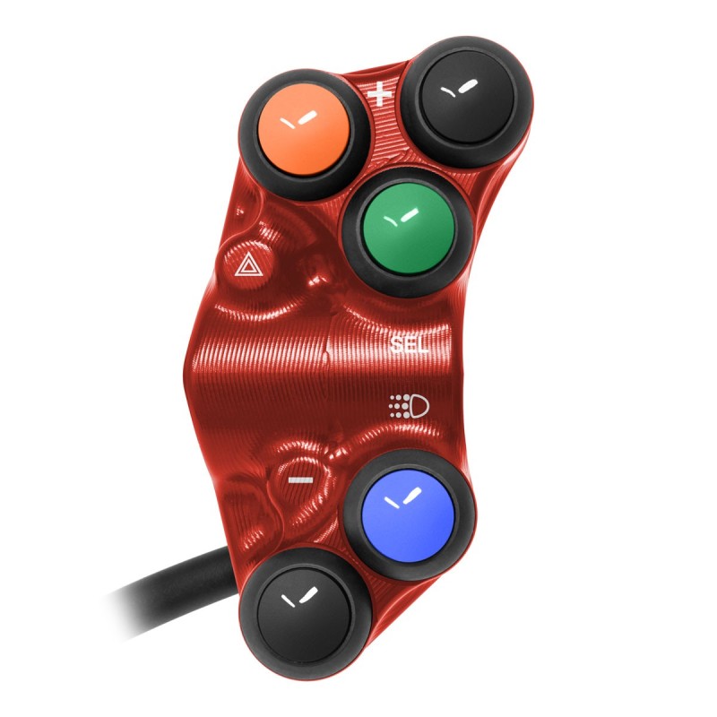 Pulsantiera Moto Jetprime Ducati Panigale V4 2018-24 Rosso - vista 4