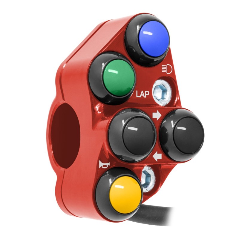 JETPRIME LEFT STREET HANDLEBAR SWITCH FOR KAWASAKI NINJA ZX-6R 2009-2016 (RED)