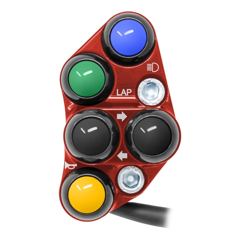 JETPRIME LEFT STREET HANDLEBAR SWITCH FOR KAWASAKI NINJA ZX-6R 2009-2016 (RED)