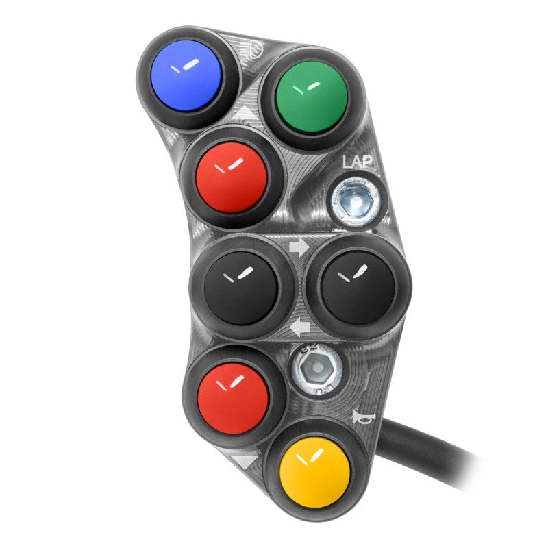 Left handlebar switch assembly for Kawasaki Ninja ZX-4RR 2024, JETPRIME titanium street model with control buttons.