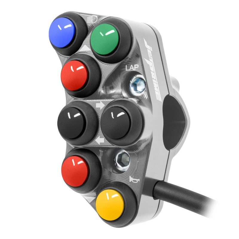 Left handlebar switch assembly for Kawasaki Ninja ZX-4RR 2024, Titanio by JETPRIME, with visible buttons and controls.