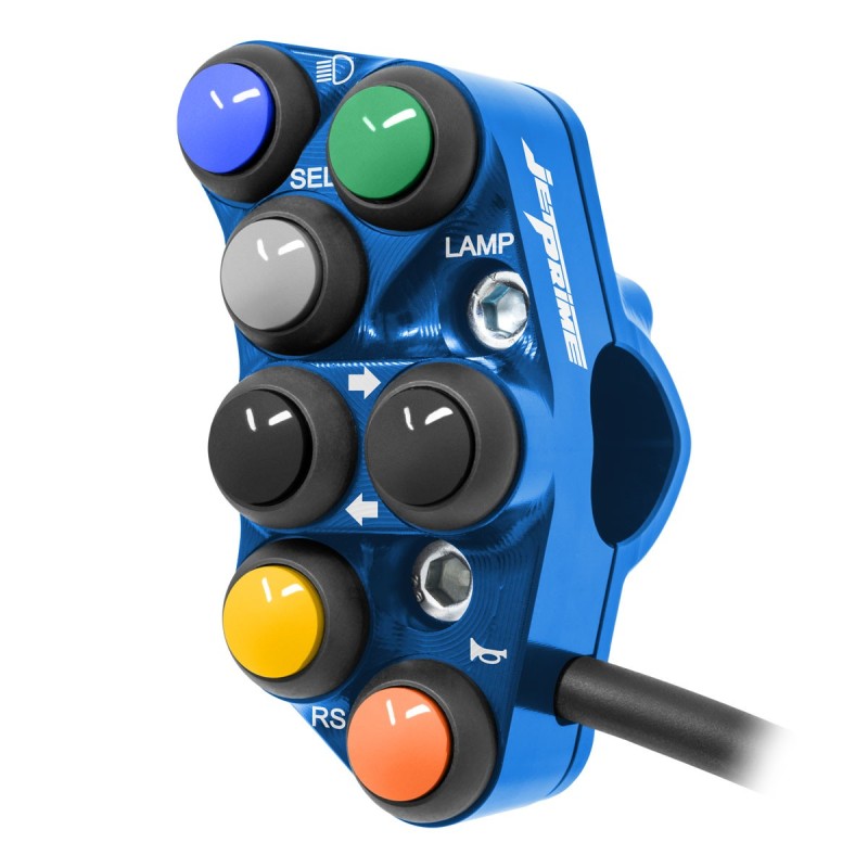 Pulsantiera Sinistra Stradale Jetprime Yamaha Yzf R7 2022-24 Blu - vista 2