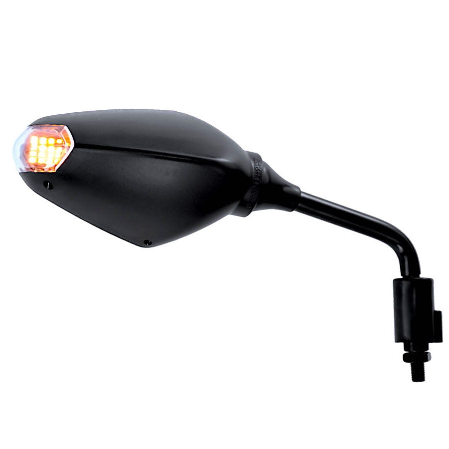 FAR RETROVISORE UNIVERSALE NERO CON INDICATORE LED INTEGRATO