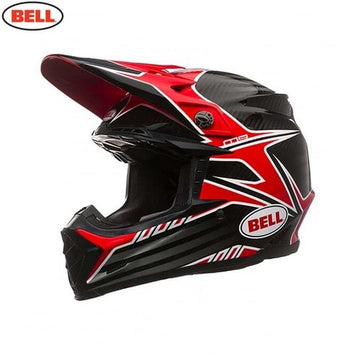CASCO DA MOTO BELL MOTO-9 CARBON PINNED RED
