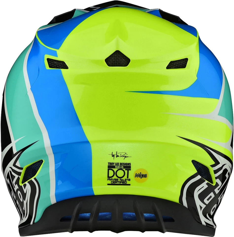 CASCO DA MOTO TROYLEE DESIGNS SE4 BETA POLICARBONATO GIALLO NERO