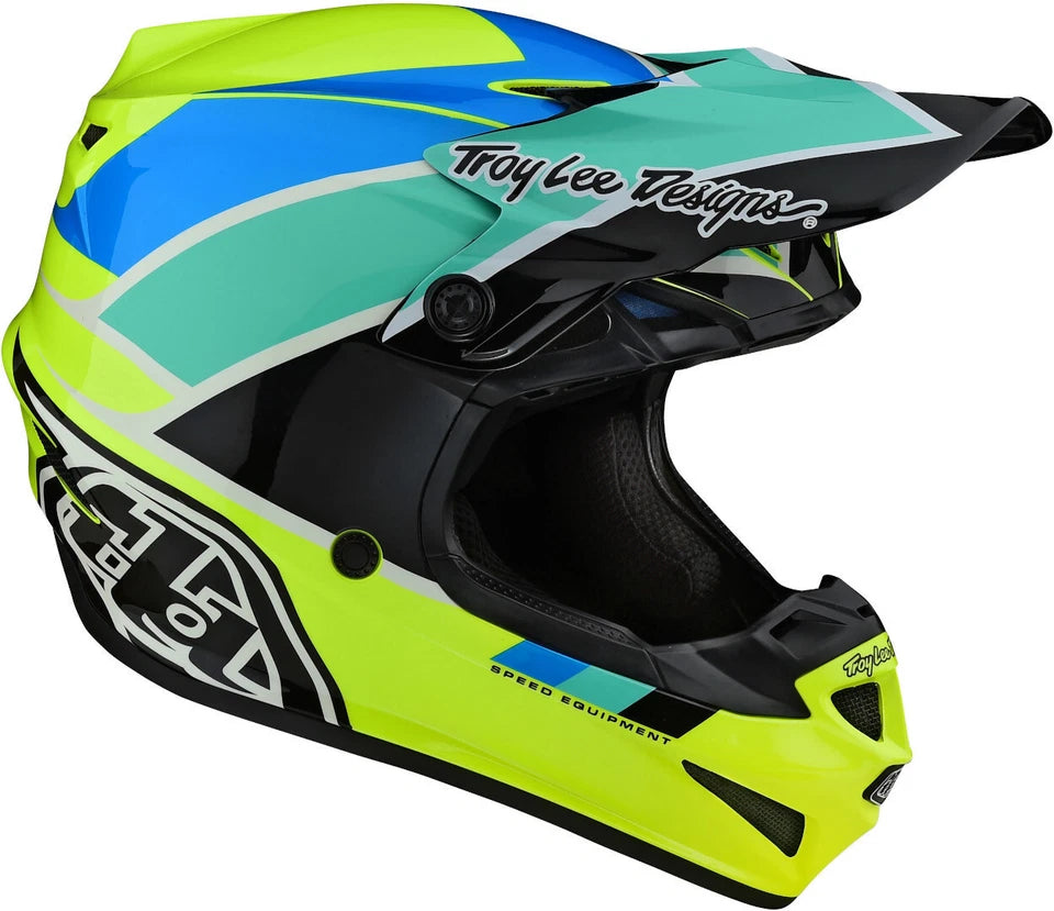 CASCO DA MOTO TROYLEE DESIGNS SE4 BETA POLICARBONATO GIALLO NERO