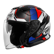 CASCO DA MOTO JET SHOEI J-CRUISE 3 WHIZZY TC-10 ROSSO BLU