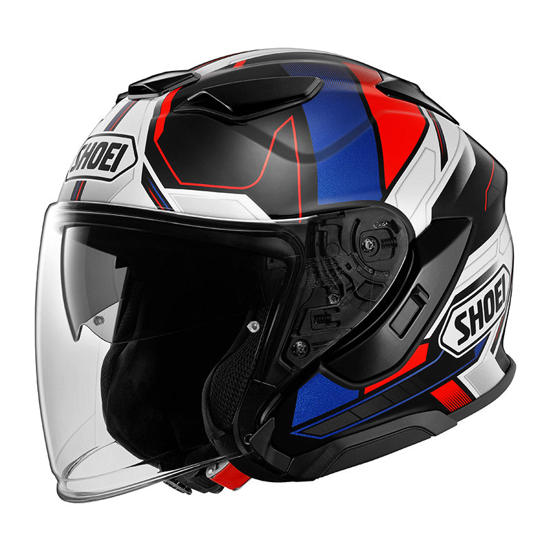 CASCO DA MOTO JET SHOEI J-CRUISE 3 WHIZZY TC-10 ROSSO BLU