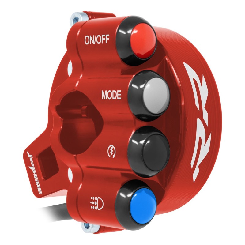 Comando Gas + Pulsantiera Racing Jetprime BMW S 1000 RR 2015-23 Rosso - vista 2