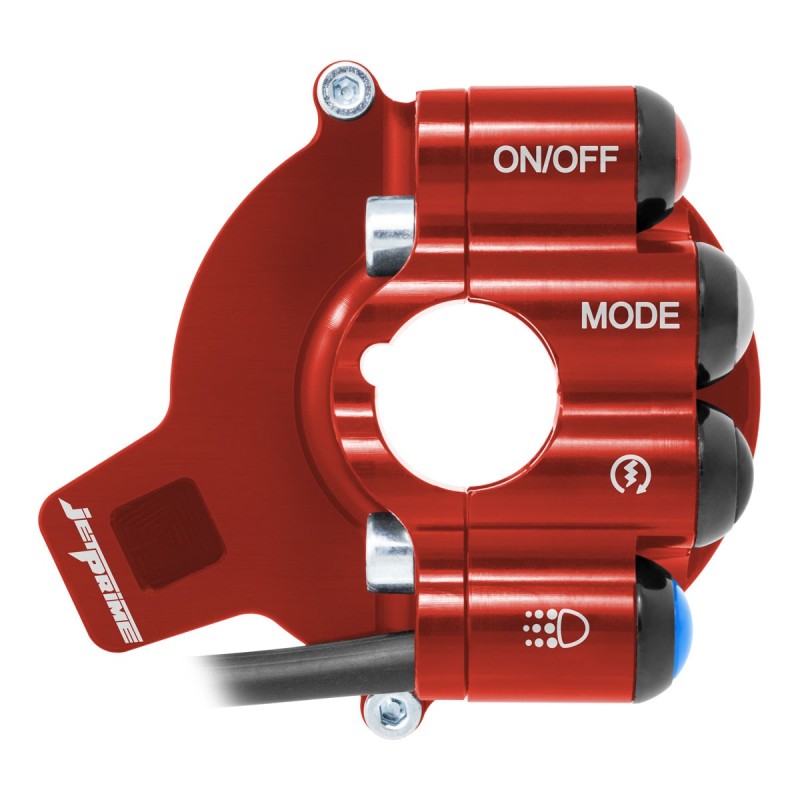Comando Gas + Pulsantiera Racing Jetprime BMW S 1000 RR 2015-23 Rosso - vista 5