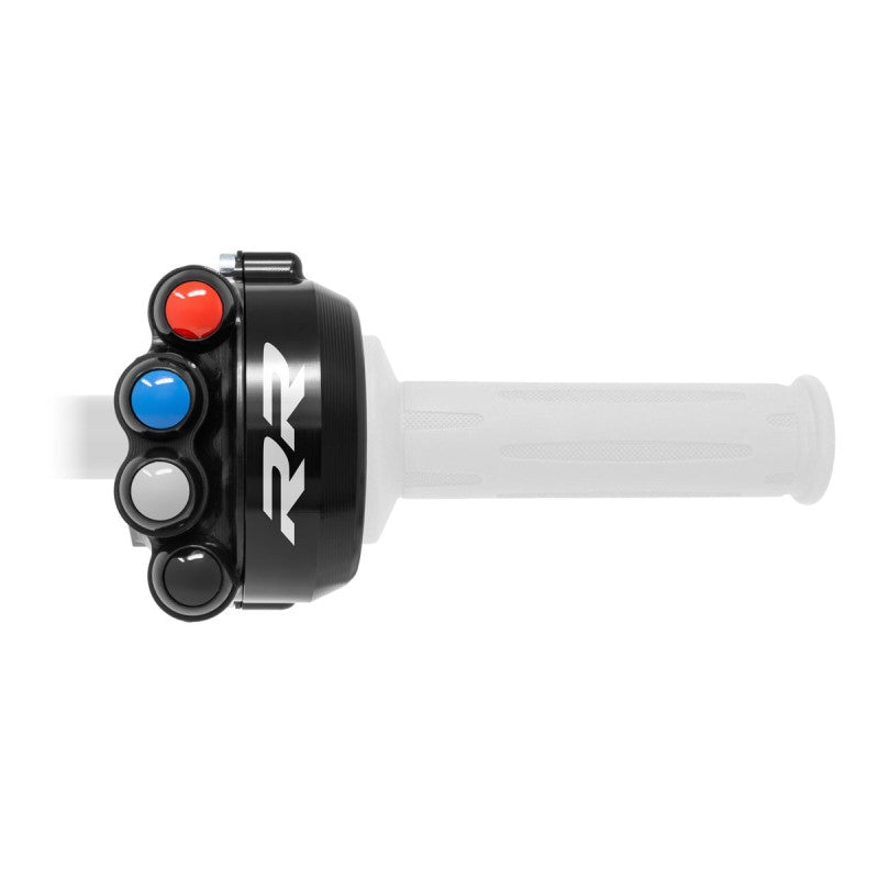 COMANDO GAS CON PULSANTIERA INTEGRATA JETPRIME PER BMW S1000 RR 2021-23 LOGO RR