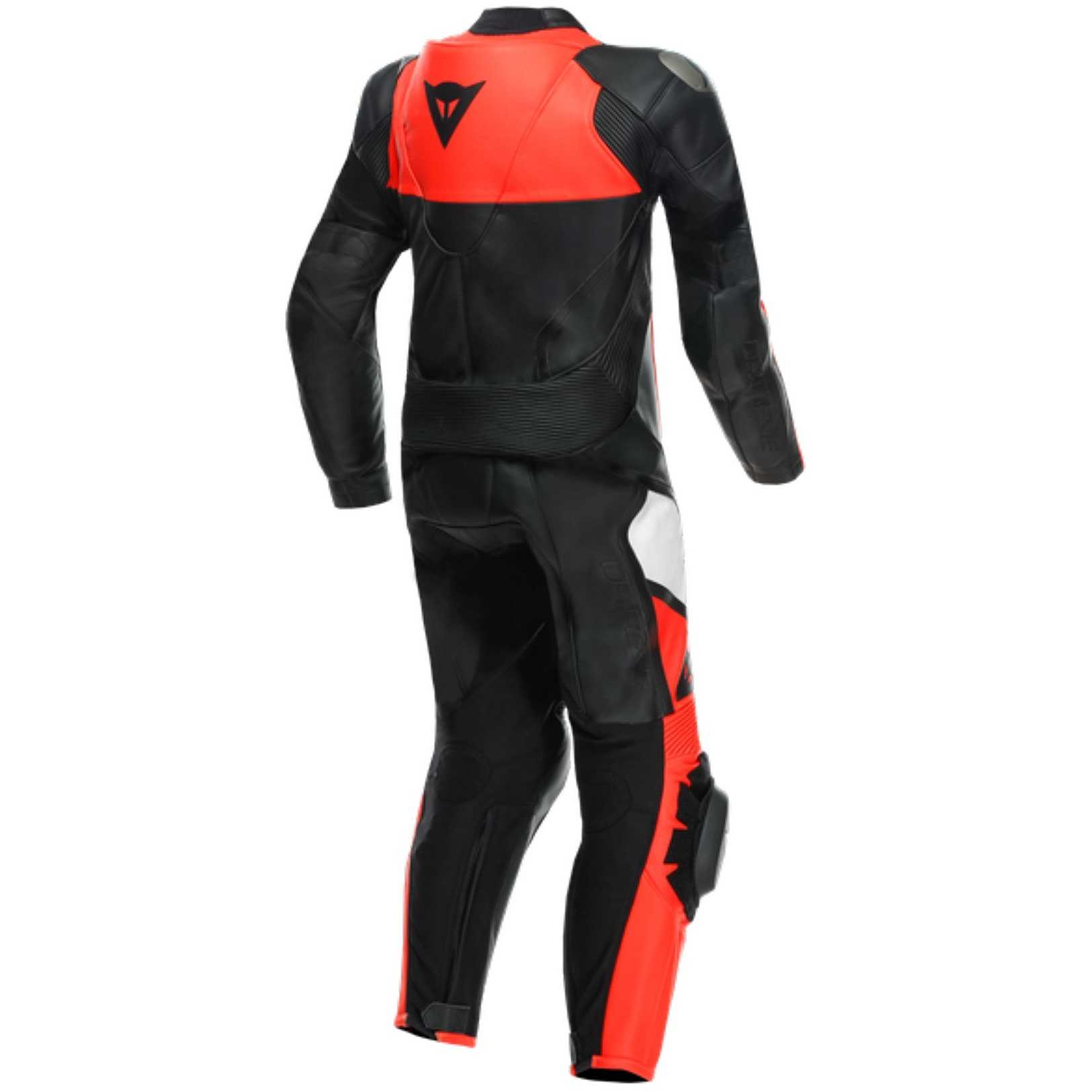 TUTA INTERA IN PELLE BAMBINO DAINESE GEN-Z JUNIOR ROSSO FLUO NERO