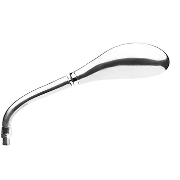 FAR UNIVERSAL RACING HANDLEBAR LEFT MIRROR - BRUSHED ALUMINUM MIRROR