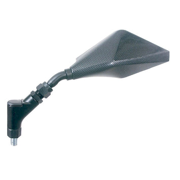FAR UNIVERSAL HANDLEBAR REAR VIEW RACING CARBON LOOK MOTORCYCLE MIRROR