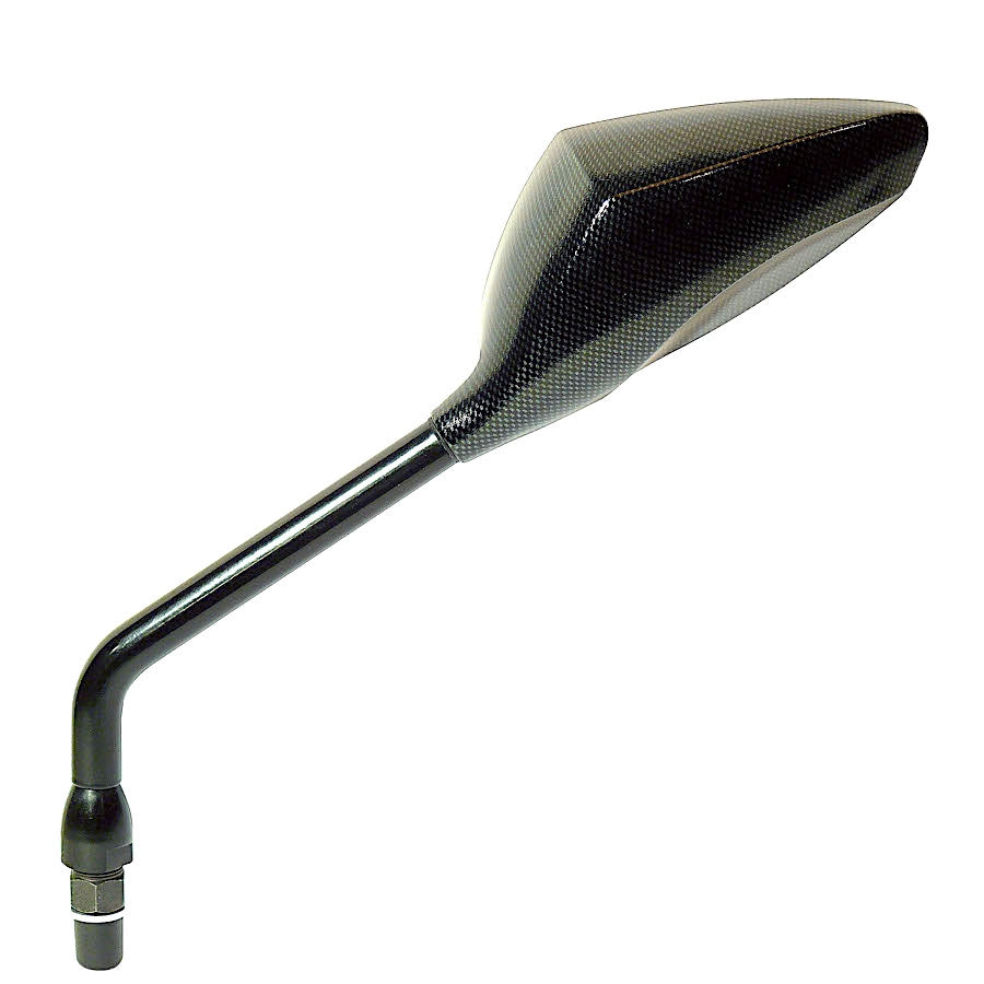 FAR RETROVISORE SINISTRO UNIVERSALE A MANUBRIO RACING CARBON LOOK SPECCHIETTO SX