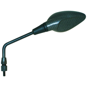 FAR UNIVERSAL HANDLEBAR LEFT MIRROR RACING BLACK MOTORCYCLE MIRROR