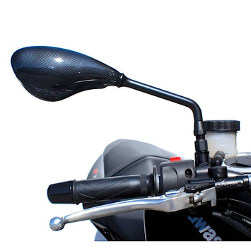 FAR SPECCHIO RETROVISORE UNIVERSALE PER MANUBRIO DX CARBON LOOK- RICAMBIO MOTO
