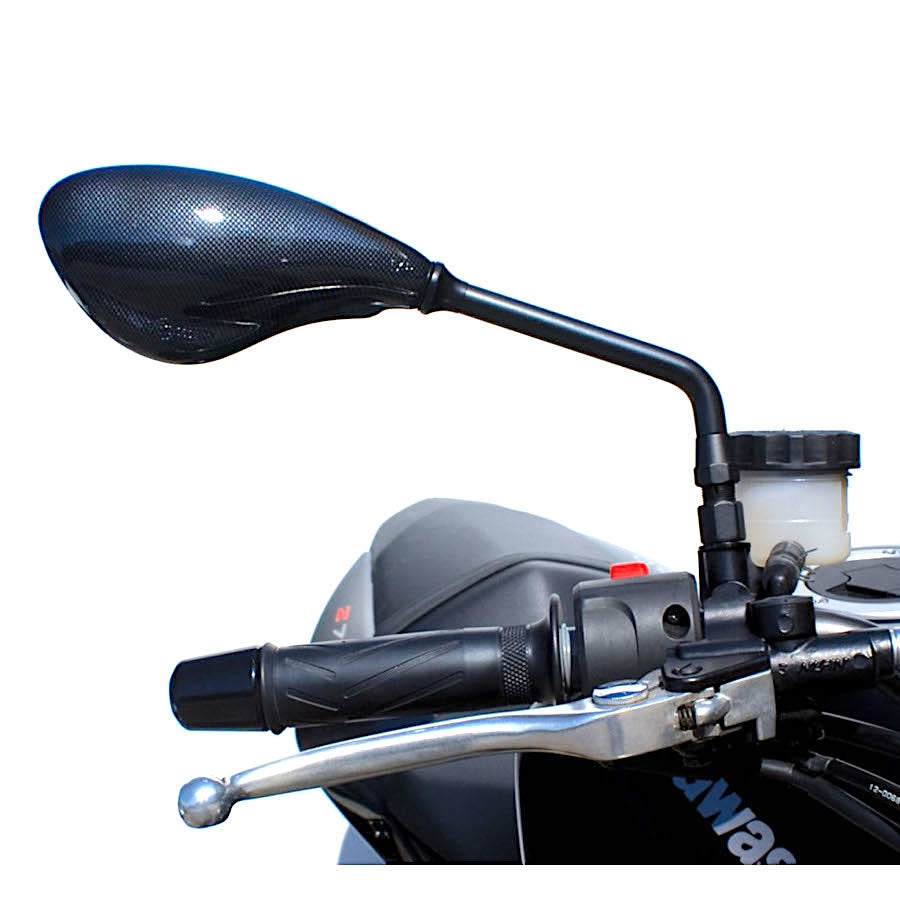 FAR SPECCHIO RETROVISORE UNIVERSALE PER MANUBRIO DX CARBON LOOK- RICAMBIO MOTO